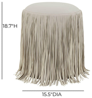 Shag Me Ottoman, Gray