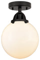 INNOVATIONS LIGHTING 288-1C-BK-G201-8 Beacon 1 Light 8 inch Semi-Flush Mount