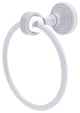Pacific Grove Towel Ring with Groovy Accents, Matte White