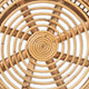 Modern Bohemian Natural Brown Rattan End Table, Round