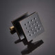 Bravat Dark Oil Rubbed Bronze Square Shower Set, Valve Mixer 3-Way Concealed