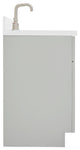 Ariel Hamlet 37" Left Oval Sink Bath Vanity White Quartz Grey