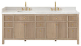 Cerrito Bathroom Vanity, Natural Oak, 84" Double, without Mirror
