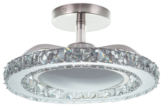 Vaxcel Lighting C0276 Clara 13"W LED Semi-Flush Ceiling Fixture - Brushed