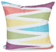 Backgammon, Geometric Print Outdoor Pillow, Turquoise, 20"x20"