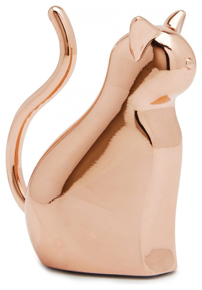 Anigram Cat Ring Holder, Copper