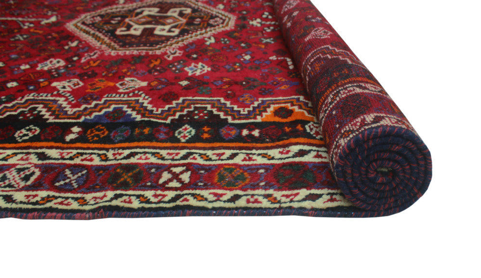 Fine Vintage Distressed Belleza Red Rug