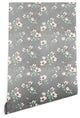 Deny Designs Holli Zollinger Linen Floral Mint Wallpaper, Gray, 2'x10'