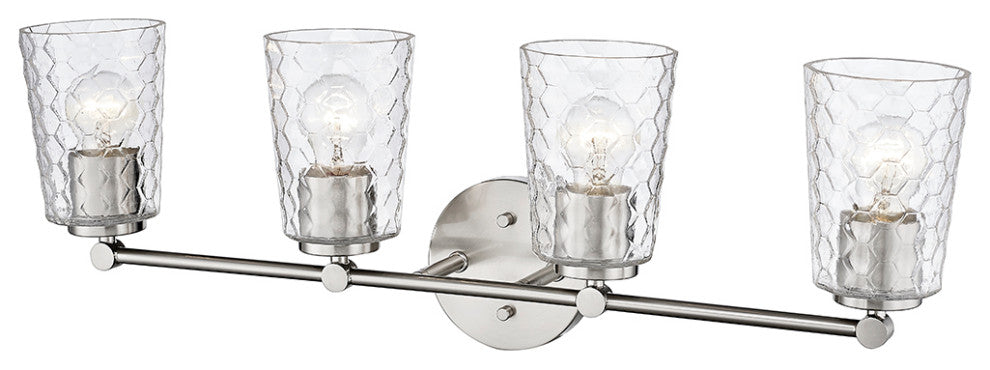 Ashli 4 Light 28" Brushed Nickel Vanity Light