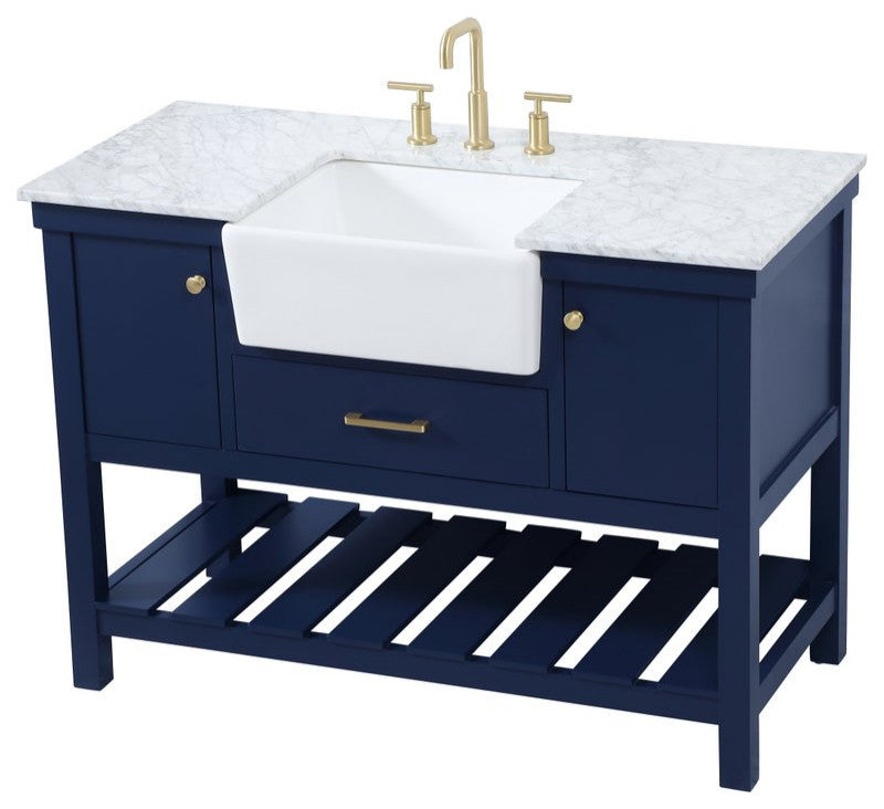 Home Living 22" Farmhouse Blue-Light Bathroom Vanity