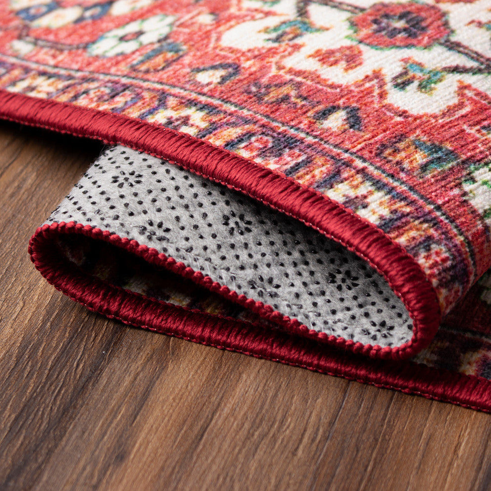 My Magic Carpet Ramage Maroon Rug, 2.5'x10'