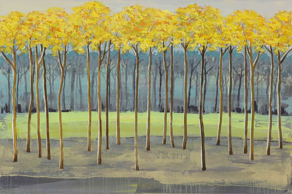 "Fresh Foliage I" Painting Print on Wrapped Canvas