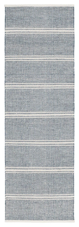 Dash & Albert Malta Blue Handwoven Wool Rug, Blue, Runner-2'6" x 8'