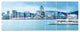 Hong Kong City at Night, Cityscape Canvas Art Print, 83"x32", 7 Panels