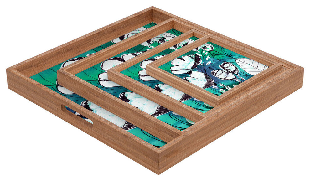 Deny Designs Cayenablanca Abstract Garden Square Tray