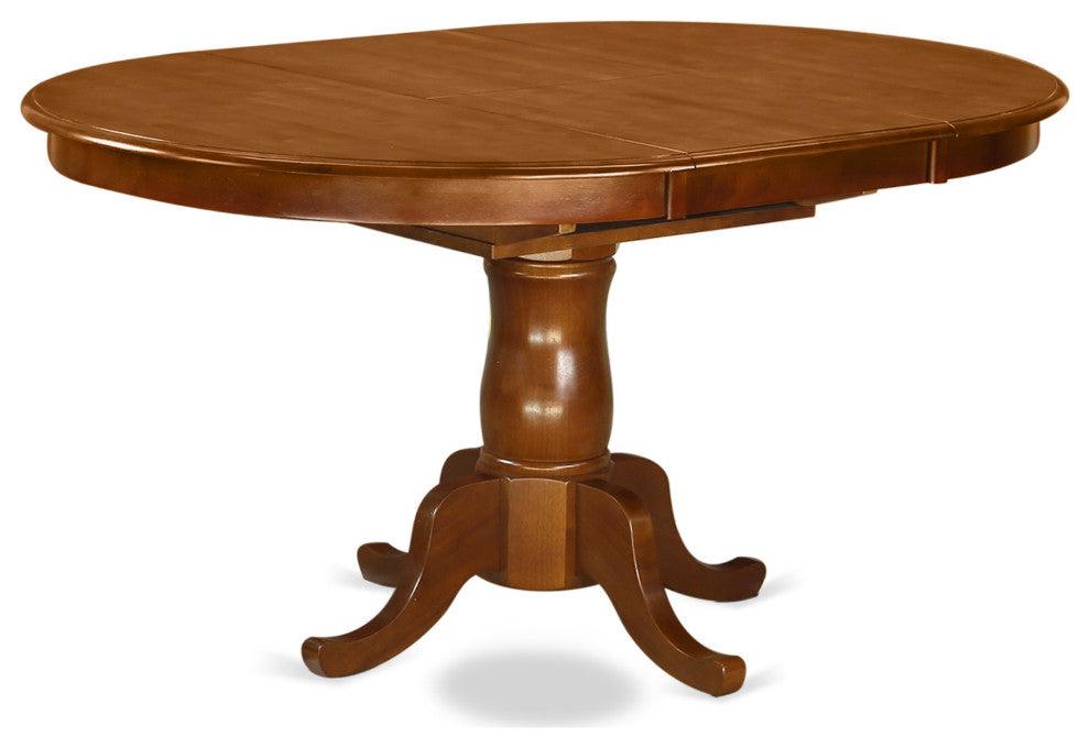 Poml5-Sbr-W 5-Piece Dining Set-Oval Dining Room Set-Leaf And 4 Dining Chairs