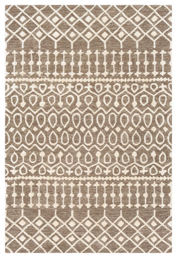 Surya Opus OPS-2302 8'x10' Rug, Dark Brown/Sea Foam/Wheat/Ivory