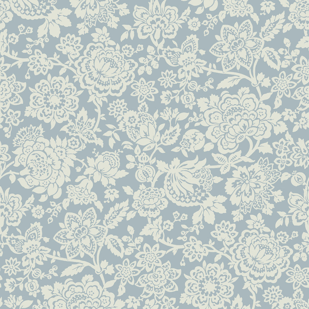 Laura Ashley Trailing Laurissa Wallpaper, Pale Seaspray Blue