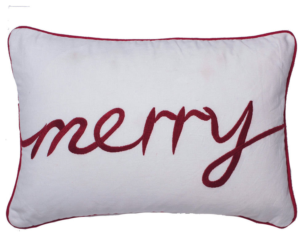 Vickerman QTx17441 Decorative 14"x20" Merry Pillow