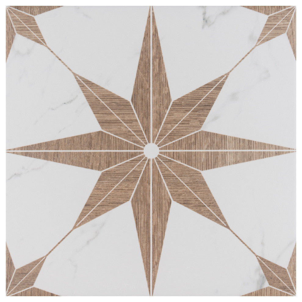 Llama Stella Loire Porcelain Floor and Wall Tile, Noce, Noce