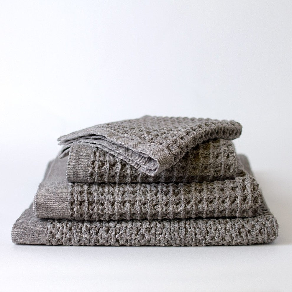Lattice Bath Towels, Brown, Hand Towel