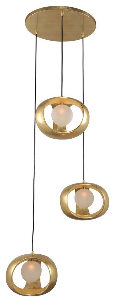 Calistoga 25x9" 3-Light Midcentury Large Pendants by Kalco