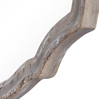 34" Coastal Brown Oval Mirror