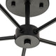 Delayne Collection 16, 5-Light Matte Black Semi-Flush Mount Light