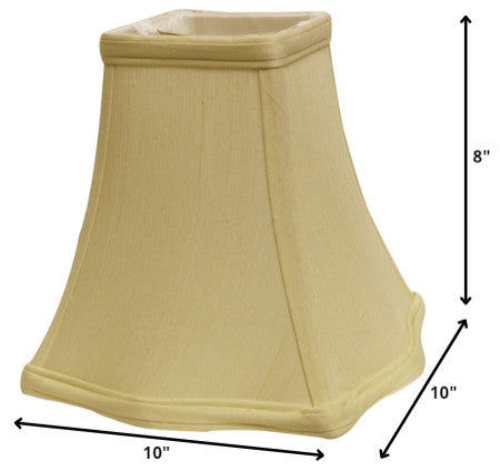 10" Antique White Premium Square Monay Shantung Lampshade