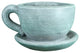 Cup And Saucer Planter, Gray