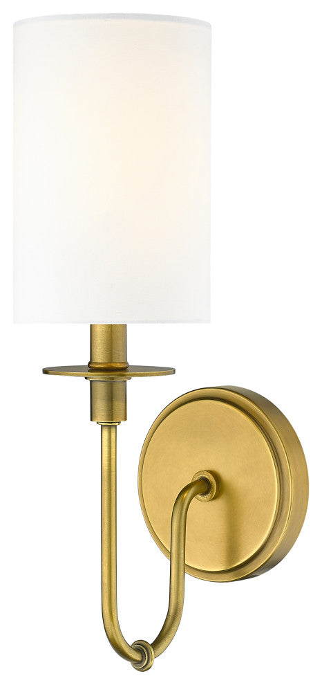 Zlite 809-1S-RB-WH 1-Light Wall Sconce, White