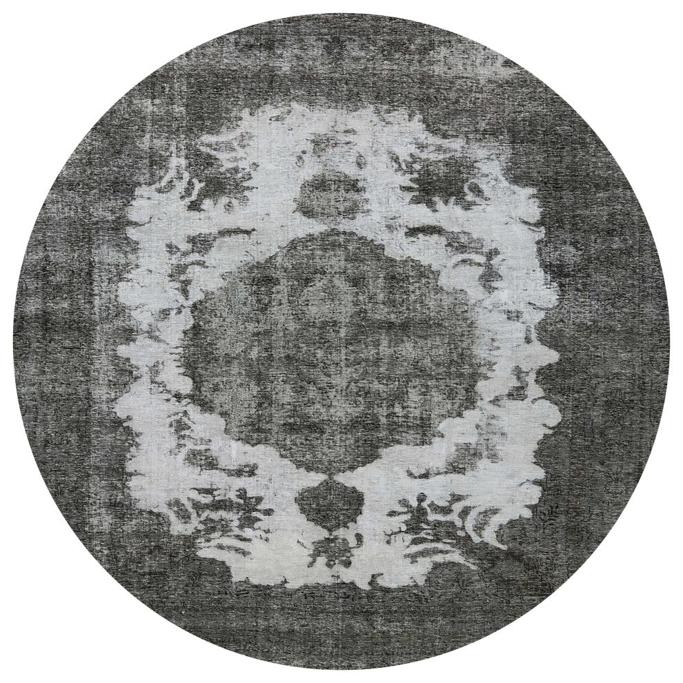 Ahgly Company Indoor Round Mid-Century Modern Area Rugs, 3' Round