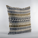 Plutus Green, Gray Harmony Border Luxury Throw Pillow, 16"x16"