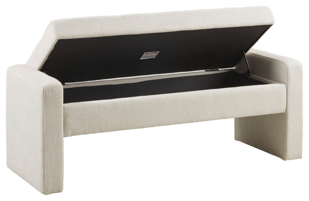 Madison Park Gillian Soft Close Storage Bench, Cream
