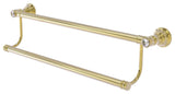 Carolina Crystal 36" Double Towel Bar, Unlacquered Brass