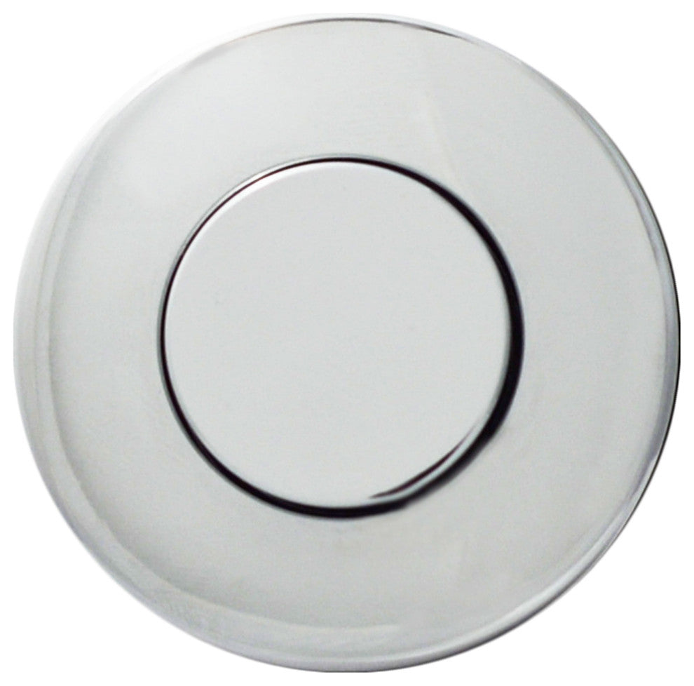 Raised Button Disposal Air Switch and Dual Outlet Control Box, Polished Chrome