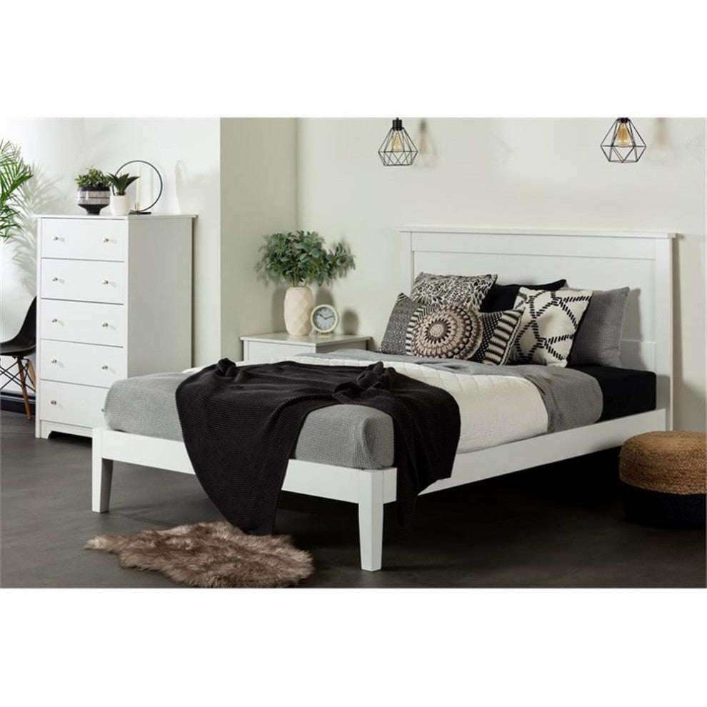 South Shore Breakwater 5 Drawer Chest in Pure White Finish