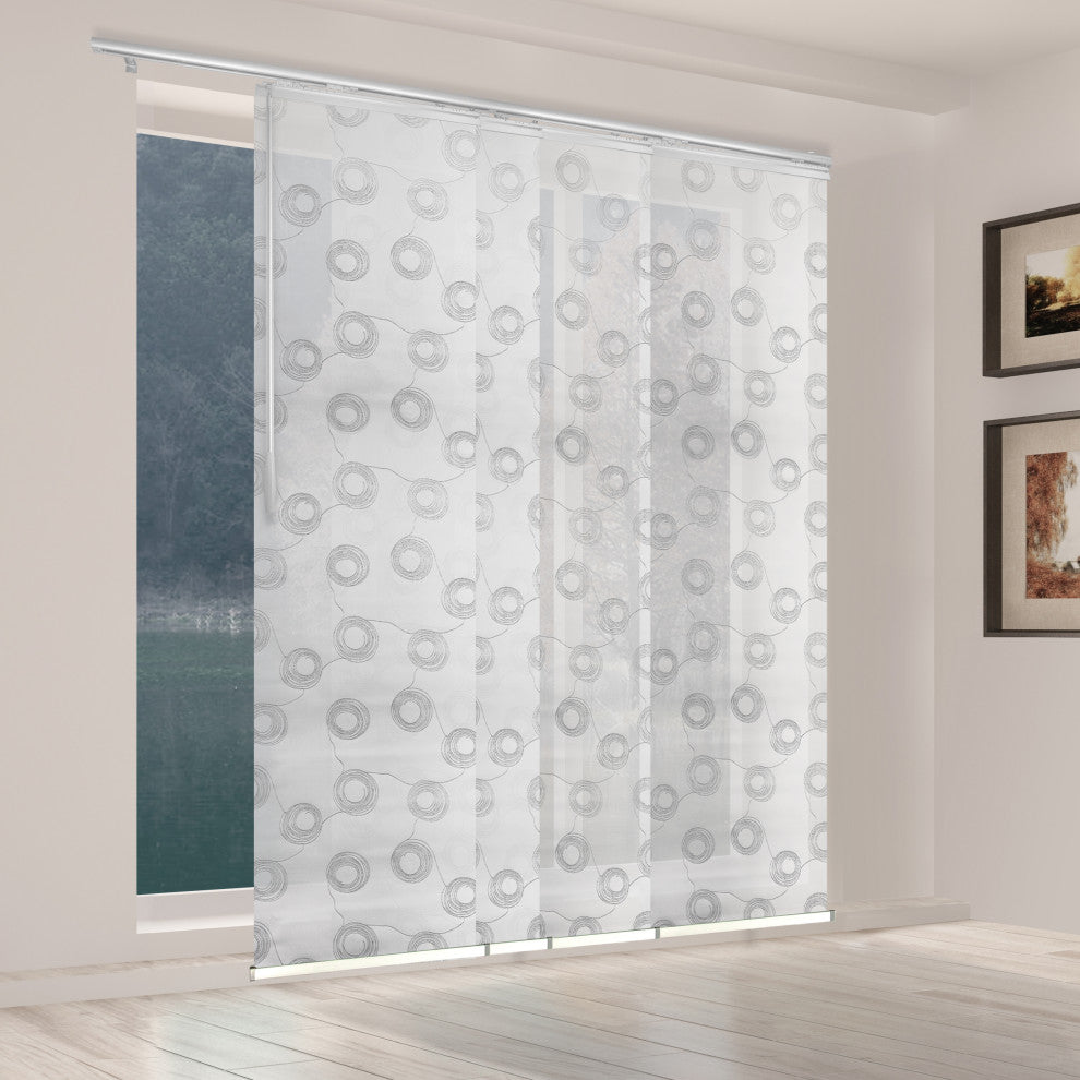 Salma 4-Panel Track Extendable Vertical Blinds 48-88"W