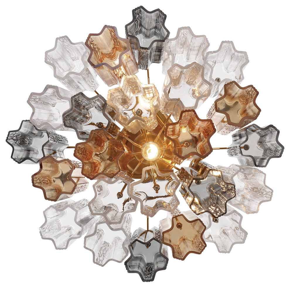 CRYSTORAMA Addis 4 Light Aged Brass Ceiling Mount