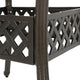 GDF Studio 7-Piece Clarisse Outdoor Finished Aluminum Dining Set, Hammered Bronze