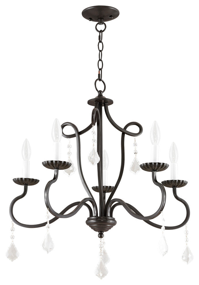 Callisto 5-Light Chandelier, English Bronze
