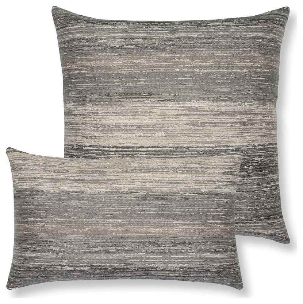 Textured Grigio Lumbar Indoor/Outdoor Performance Pillow, 12"x20