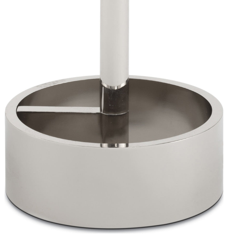 Myles Accent Table Large, Polished Nickel