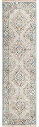 Indoor/Outdoor Marbella MB1 Ivory Machine Washable 2'3" x 10' Runner Rug