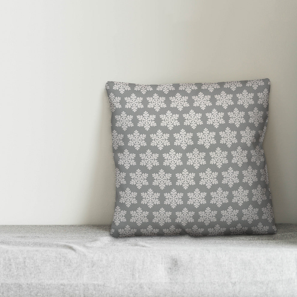 Snowflake Pattern 20"x20" Throw Pillow