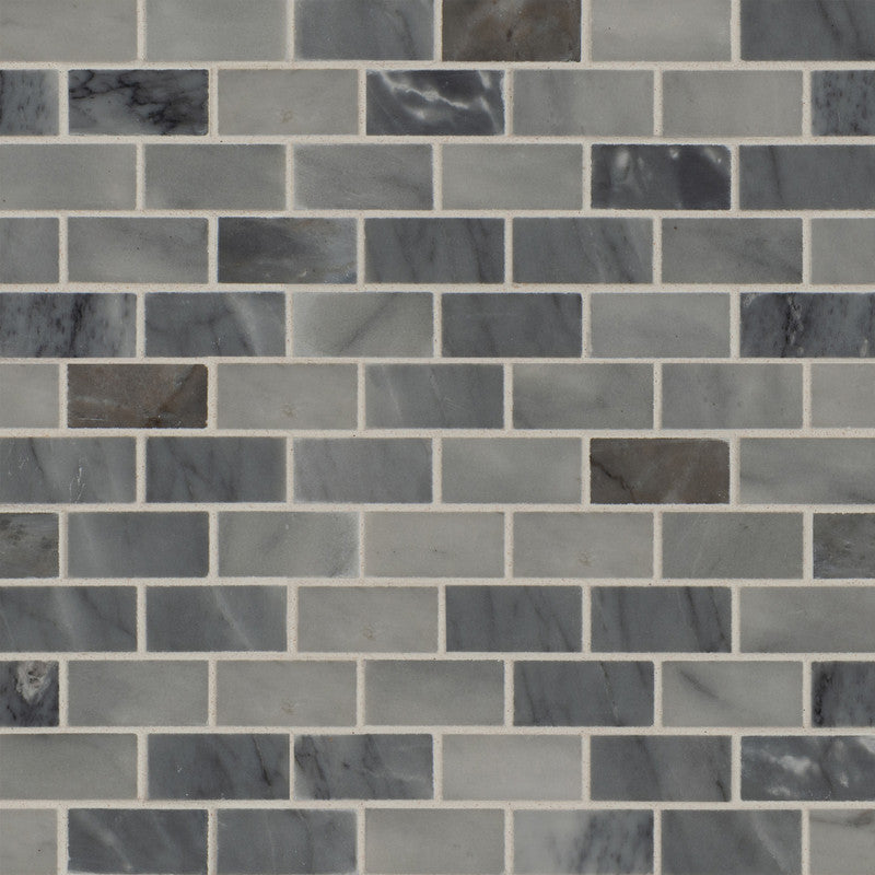 Carrara Classique Brick 1X2 Honed Mosaic, 10 Sheets
