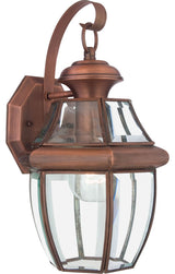 Quoizel NY8316AC One Light Outdoor Wall Lantern, Aged Copper Finish