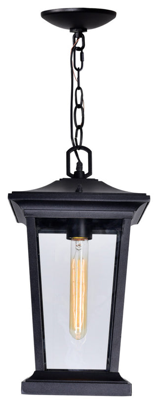 Leawood 1 Light Black Outdoor Hanging Light