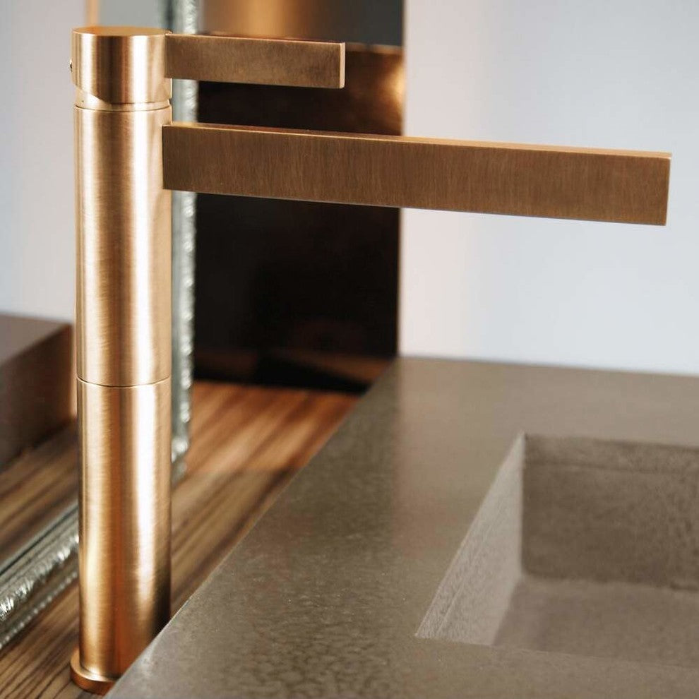 Caso Bathroom Faucet, Brushed Gold, Without pop-up drain