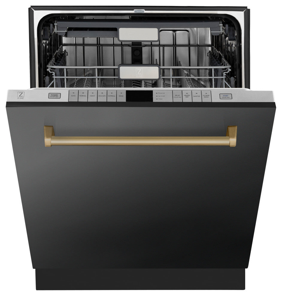 ZLINE 24" Tall Tub Dishwasher, Black Stainless Steel DWMTZ-BS-24-CB